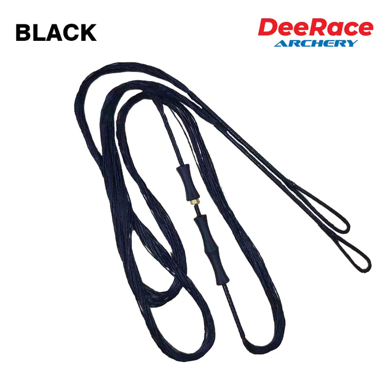 Corde d'Arc Polyester Noire avec Protège-Doigt, 122 à 178 cm, 12 à 18 Brins, vue 2
