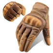 Gants Tactiques en Similicuir et Tissu Aéré, Coque Rigide, Noir, Vert Armée ou Sable