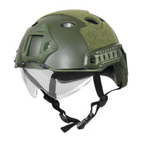 Casque Airsoft Tactique ABS avec Lunettes Intégrées et Rails Latéraux, vue 7