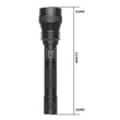 Lampe Tactique LED à Zoom de 223 mm, Lumière Blanche, Rouge ou Verte
