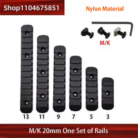 Rail Picatinny 20 mm pour Garde-Main M-LOK et KeyMod, Nylon ou Métal, Rail Seul ou Lot de 5 ou 6 Rails, vue 17