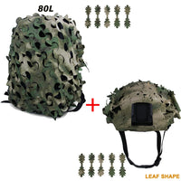 Kit Camouflage 3D pour Casque et Sac à Dos, 60 ou 80 L, vue 8
