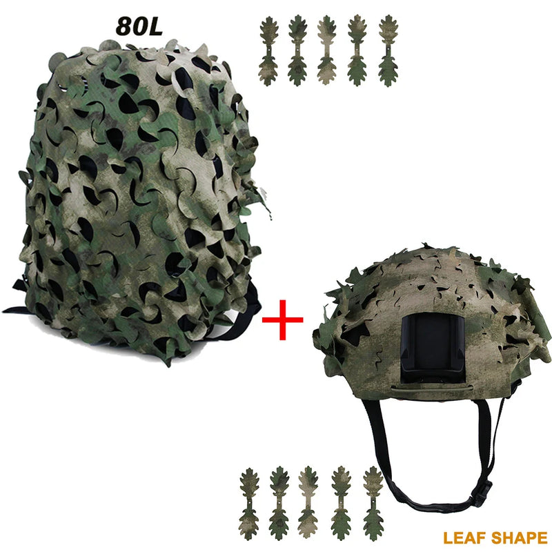 Kit Camouflage 3D pour Casque et Sac à Dos, 60 ou 80 L, vue 8