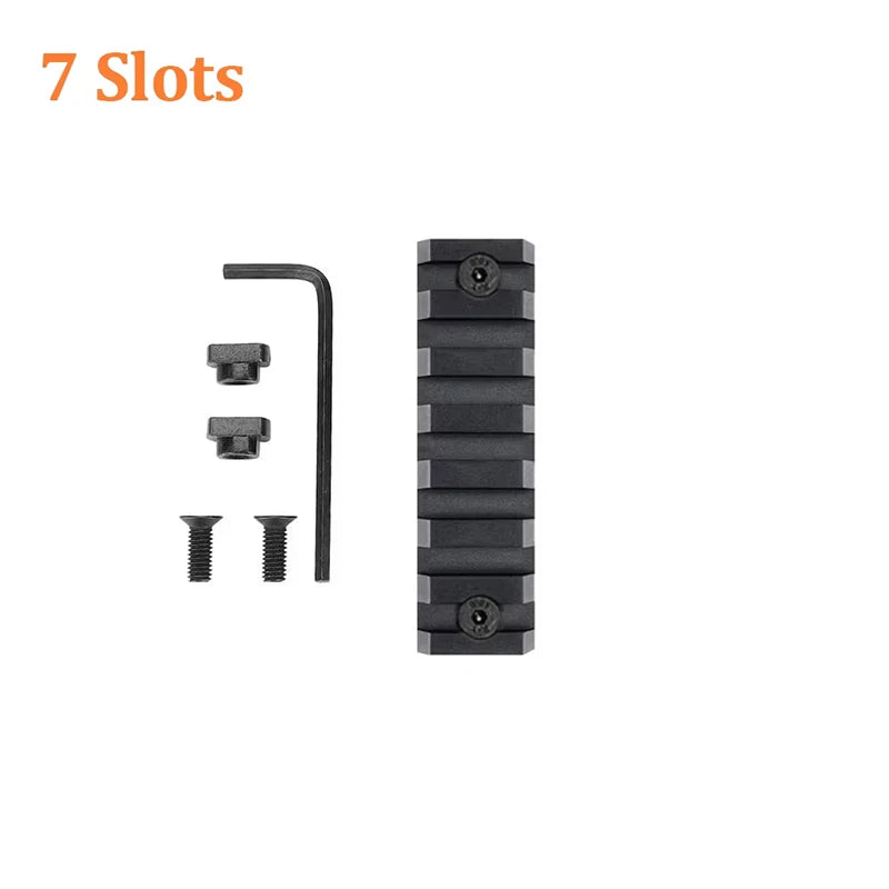 Section de Rail Picatinny 21 mm pour Garde-Main M-LOK, Noire, 3 à 13 Fentes, vue 4