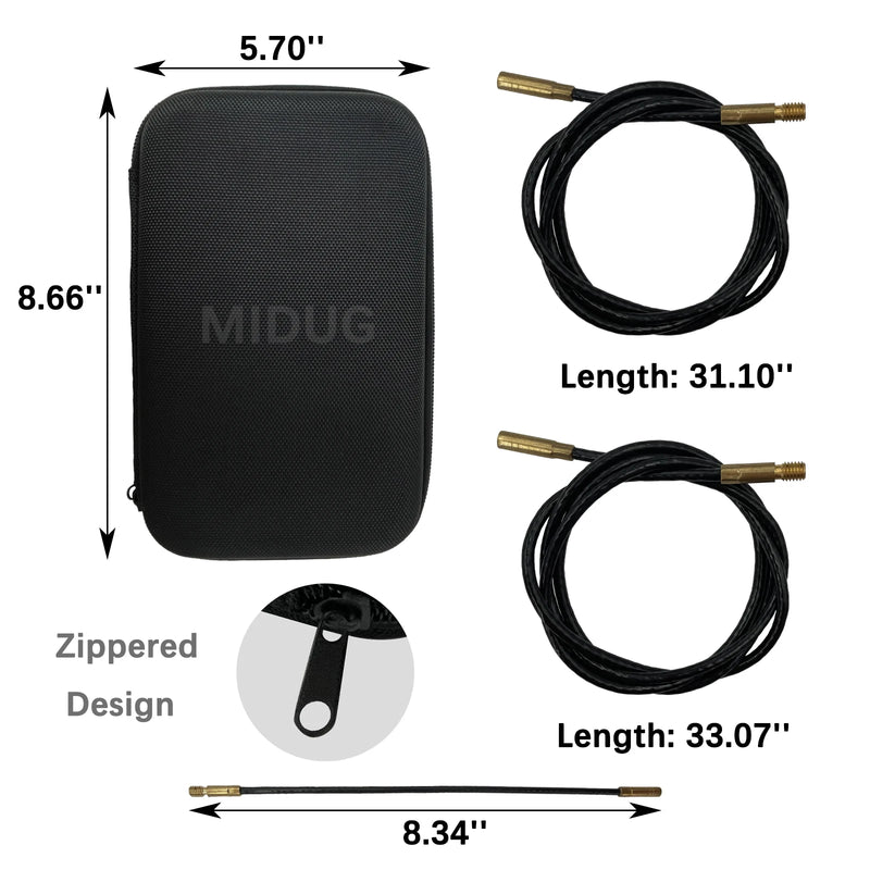 Kit de Nettoyage Arme Multi-Calibres, Étui Zippé, 9 Brosses et 3 Câbles, vue 3