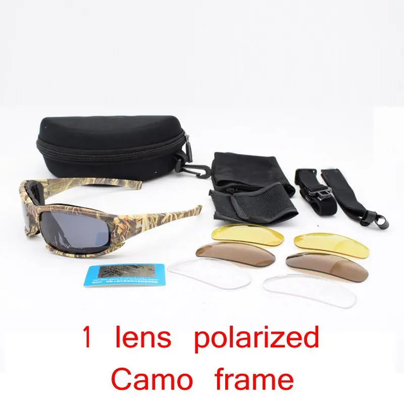 Lunettes de Tir Tactiques à 4 Verres Interchangeables, Monture Noire ou Camouflage, vue 7