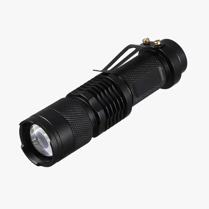 Mini Lampe Tactique LED Zoom Métal avec Clip, 3 Modes, vue 6