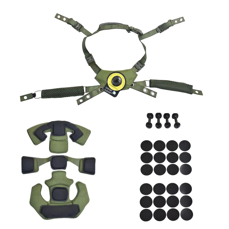 Suspension à Molette et Coussinets pour Casque Tactique, Sable, Vert ou Noir, vue 13
