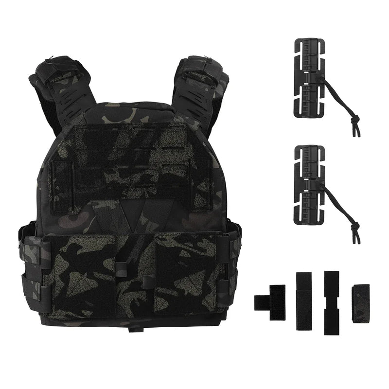 Gilet Tactique Porte-Plaques Léger en Nylon, Découpe Laser MOLLE, vue 10