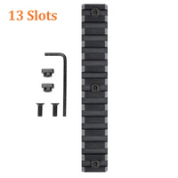 Section de Rail Picatinny 21 mm pour Garde-Main M-LOK, Noire, 3 à 13 Fentes