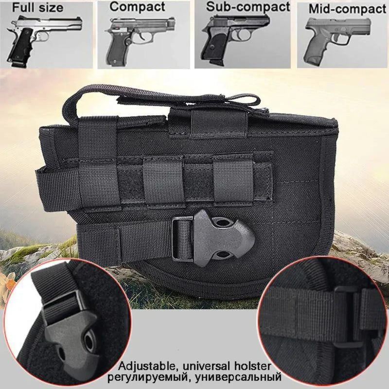 Holster de Ceinture MOLLE Universel en Nylon pour Droitier avec Poche Chargeur, vue 3