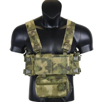 Gilet Tactique Micro Chest Rig Nylon, Poche Pendante et Poches Latérales
