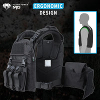 Gilet Tactique Porte-Plaques Nylon 500D avec Deux Placards Amovibles, Taille Unique, vue 5