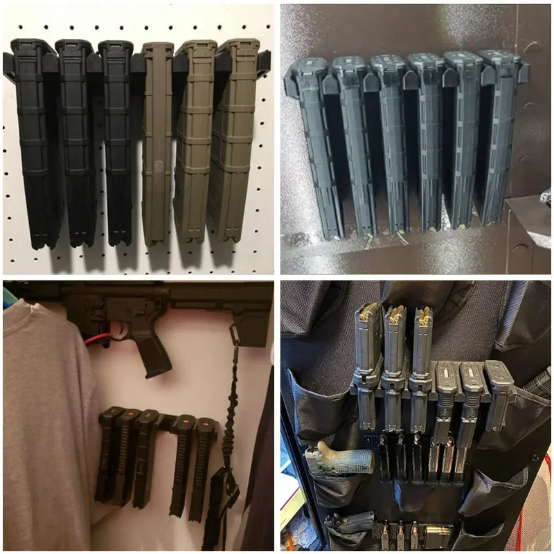 Porte-Chargeur Mural 6 Emplacements pour Chargeurs de Fusil, ABS Noir, vue 3