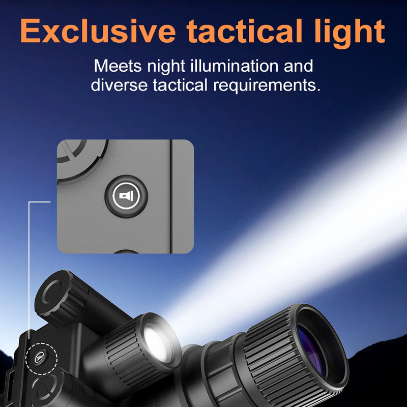 Jumelles de vision nocturne frontales avec lampe tactique et zoom numérique 8x, vue 4