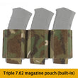 Porte-Chargeur Triple 7,62 mm à Bandes Auto-Agrippantes pour Gilet Porte-Plaques, Six Coloris