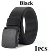 Ceinture Tactique Nylon à Boucle Plastique, 125 cm, Lot de 1, 3 ou 5
