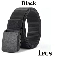 Ceinture Tactique Nylon à Boucle Plastique, 125 cm, Lot de 1, 3 ou 5