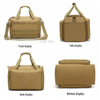 Sac de Tir Tactique Oxford à Cloisons Réglables et Panneaux MOLLE, 36 x 25 x 26 cm, vue 4