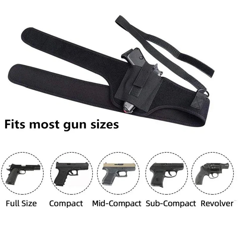 Holster d'Épaule Discret Réglable Noir pour Pistolet, Droitier ou Gaucher, vue 5