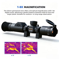 Lunette Thermique 256x192, Zoom 1-8x, Écran OLED, Télémètre Laser en Option, vue 6