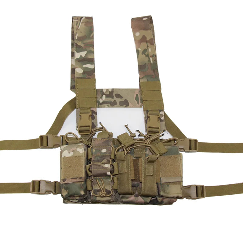 Gilet Tactique Chest Rig Léger en Nylon avec Quatre Porte-Chargeurs, Six Coloris, vue 11
