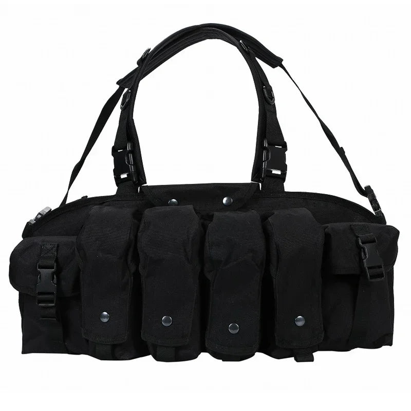 Gilet Tactique Chest Rig pour Chargeurs AK, Nylon 600D, Sept Coloris, vue 3