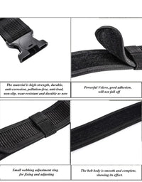 Ceinture Tactique de Service Double en Nylon Noir, Tailles S à XL, vue 6