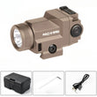 Lampe de Pistolet 800 Lumens à Fixation Rapide sur Rail 20 mm, USB-C, Mode Stroboscopique, avec Coffret