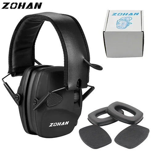 Casque Anti-Bruit de Tir Électronique avec Coussinets de Rechange, Noir ou Vert, vue 4