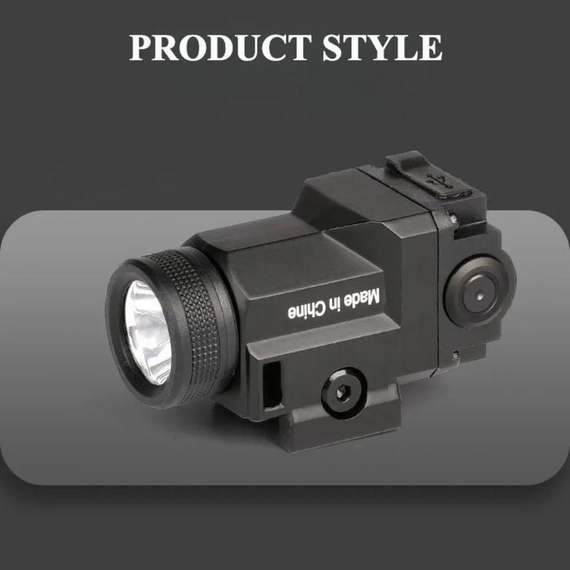 Lampe de Pistolet 800 Lumens à Fixation Rapide sur Rail 20 mm, USB-C, Mode Stroboscopique, avec Coffret, vue 4