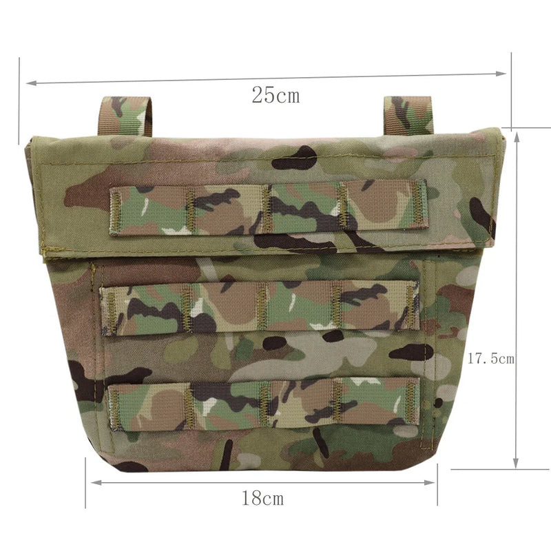 Pochette Sous-Ventrale MOLLE en Nylon 500D pour Gilet Tactique, 25 x 17,5 cm, Quatre Coloris, vue 2