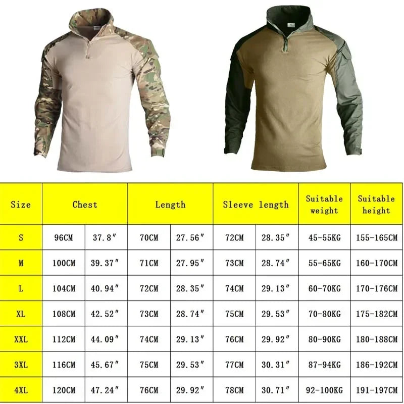 Chemise de Combat Airsoft en Coton à Manches Longues, Poches de Manche et Poignets Réglables, 8 Coloris, vue 2