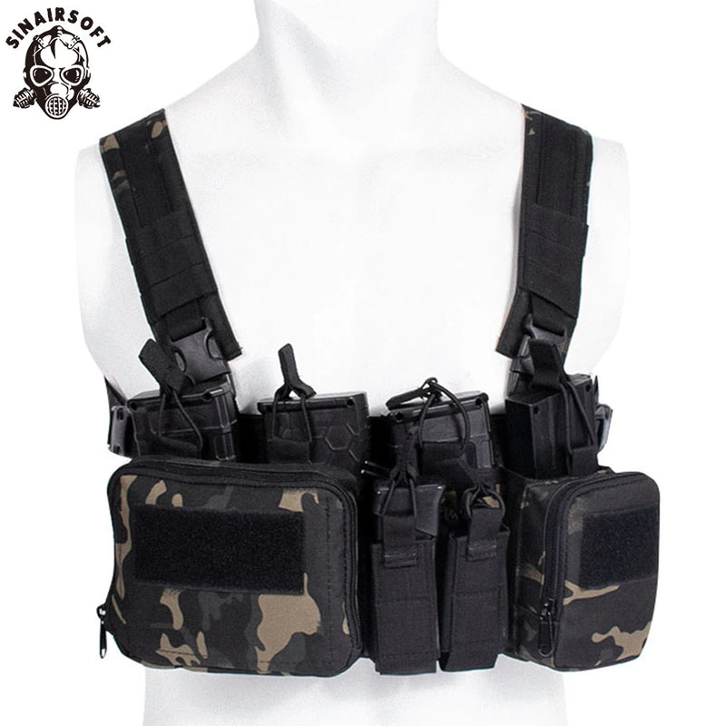 Gilet Tactique Chest Rig en Nylon 500D Démontable, Bretelles Réglables, 0,52 kg, vue 2