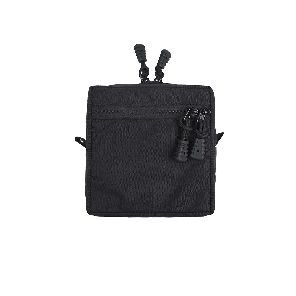 Pochette Utilitaire Plate MOLLE Zippée en Nylon 500D, 14,5 x 13 cm, 6 Coloris