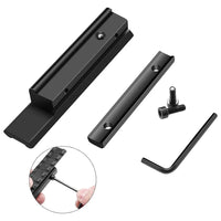 Rehausse de Rail 11 mm vers Picatinny 21 mm, 9 Fentes, Aluminium Noir, 1 ou 2 Pièces, vue 5