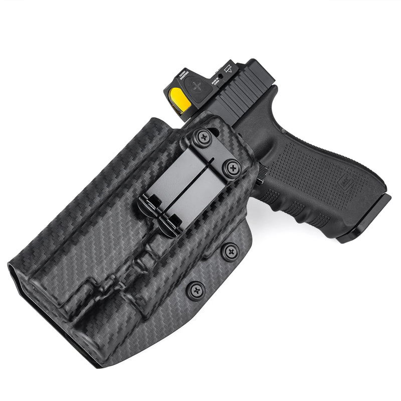 Holster IWB Polymère avec Lampe Tactique pour Pistolet G19, Droitier ou Gaucher