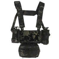 Gilet Tactique Micro Chest Rig Nylon, Poche Pendante et Poches Latérales, vue 10