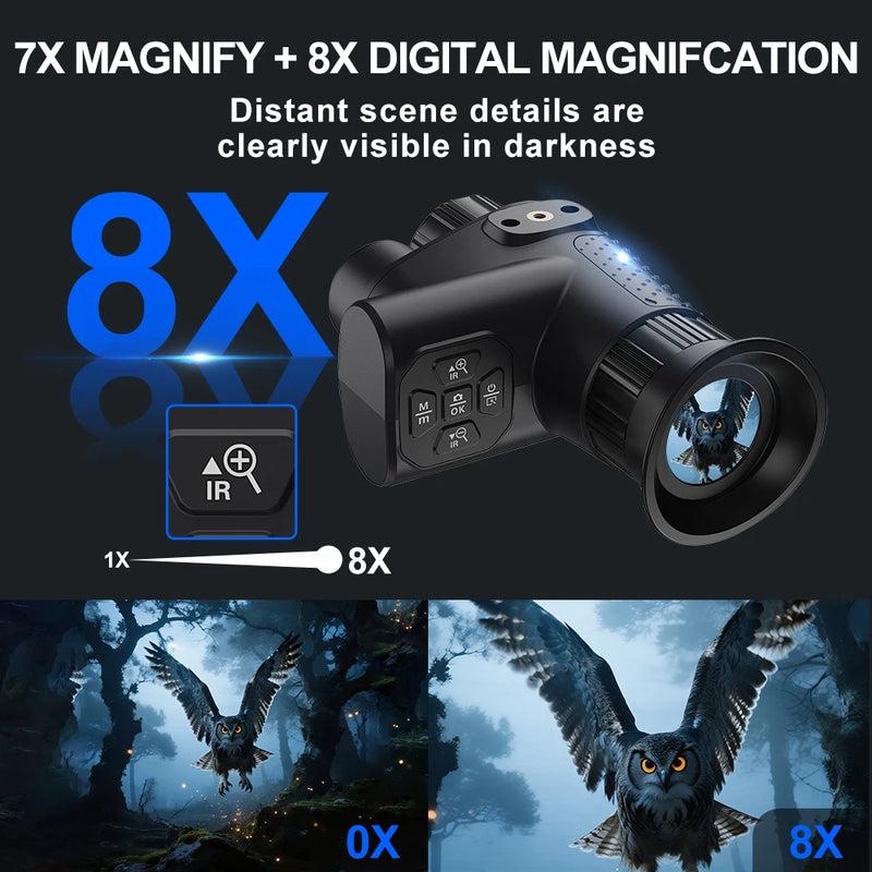 Monoculaire de Vision Nocturne Numérique 4K à Fixer sur la Tête, vue 2