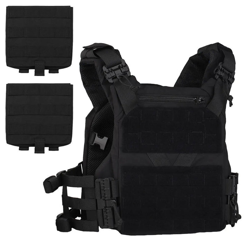 Gilet Tactique Porte-Plaques Ventilé, Ceinture Réglable, Nylon 500D ou Oxford 900D, vue 14