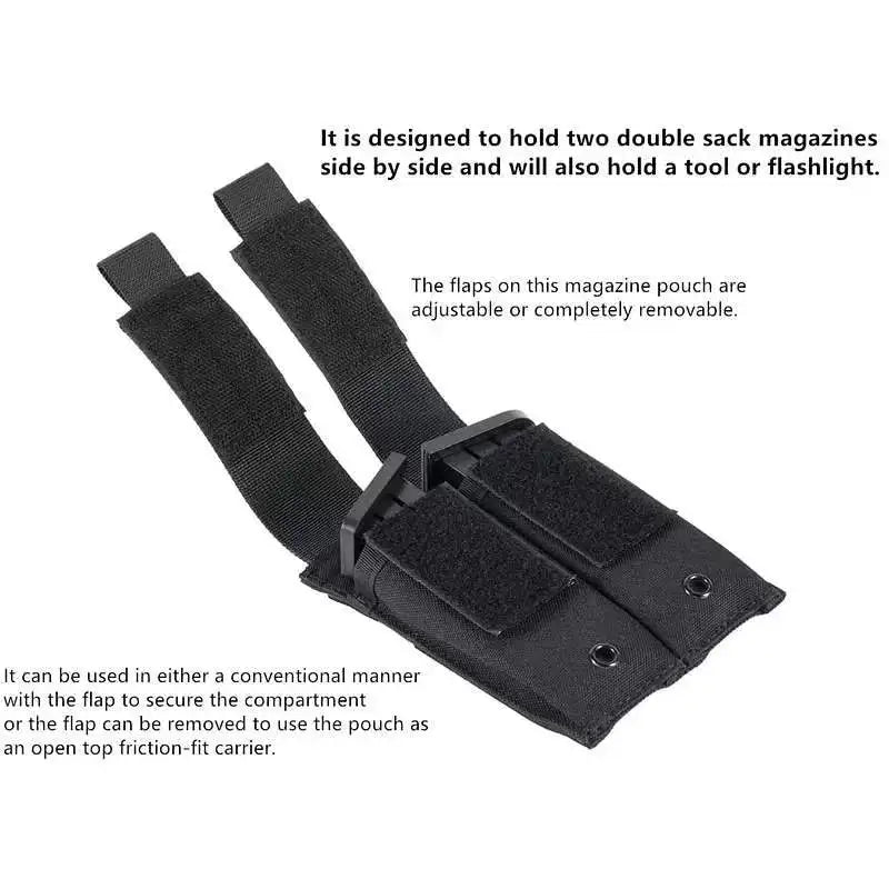 Porte-Chargeur Double MOLLE en Nylon pour Pistolet 9 mm et .40, vue 6