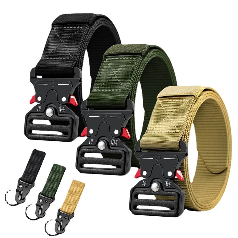 Ceinture Tactique Nylon à Boucle Métal Démontage Rapide, 3,8 cm, avec Mousqueton, vue 8