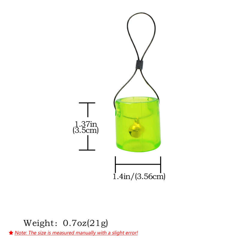 Cible de Tir Suspendue pour Lance-Pierre avec Clochette, Caoutchouc Vert, vue 2