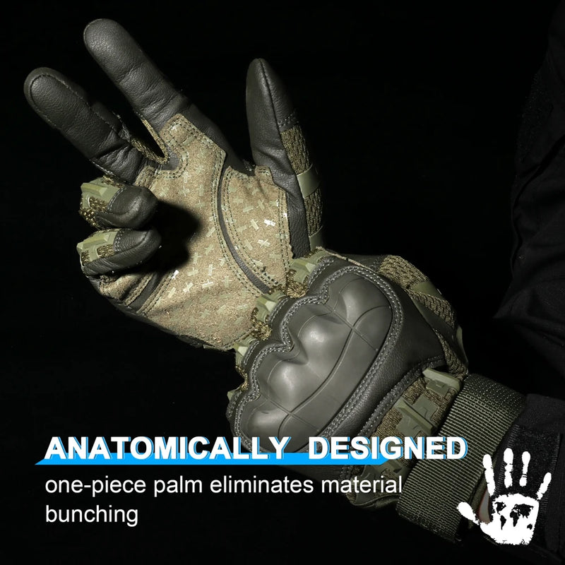Gants Tactiques à Coque Rigide sur les Phalanges, Paume Siliconée et Bouts de Doigts Tactiles, 3 Coloris, S à XL, vue 6