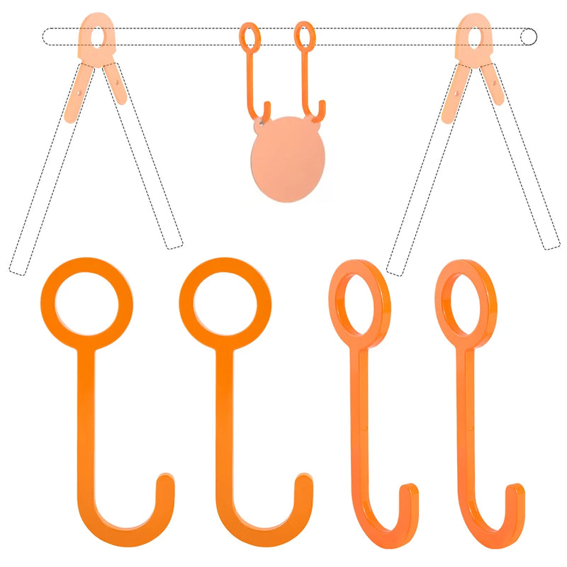 Crochets de Suspension pour Cible Gong en Acier au Carbone, Orange, Lot de 2 ou 4, vue 6