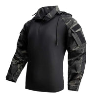 Chemise de Combat Airsoft à Capuche Amovible et Demi-Zip, Homme, 6 Coloris, vue 2