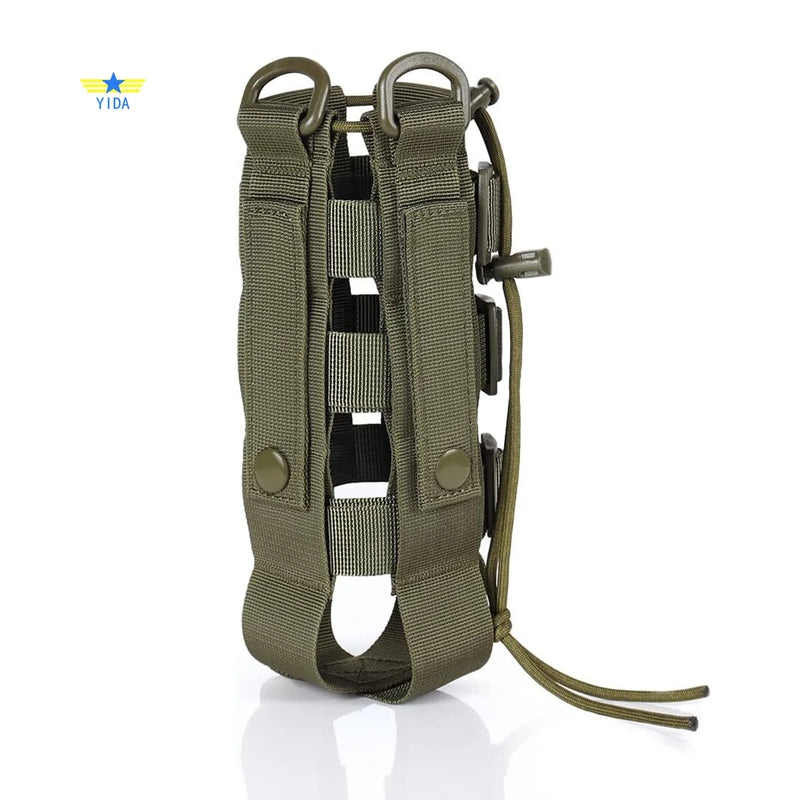 Porte-Gourde MOLLE en Nylon à Diamètre Réglable, Cordon de Serrage et Trois Boucles, 3 Coloris, vue 8