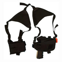Holster d'Épaule Tactique en Nylon Noir, Droitier ou Gaucher, avec Porte-Chargeur Double, vue 5
