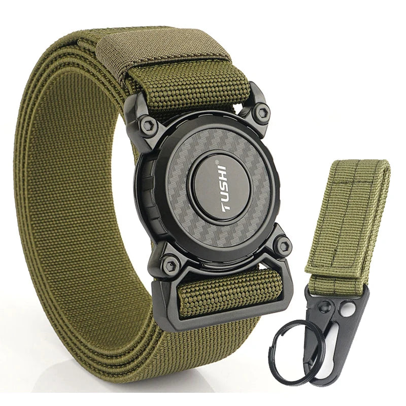 Ceinture Tactique Élastique Nylon, Boucle Rotative en Zinc, 125 cm, vue 8