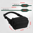 Sacoche Holster Banane Noire en Tissu Oxford, Port Discret, 23 x 15 x 8 cm